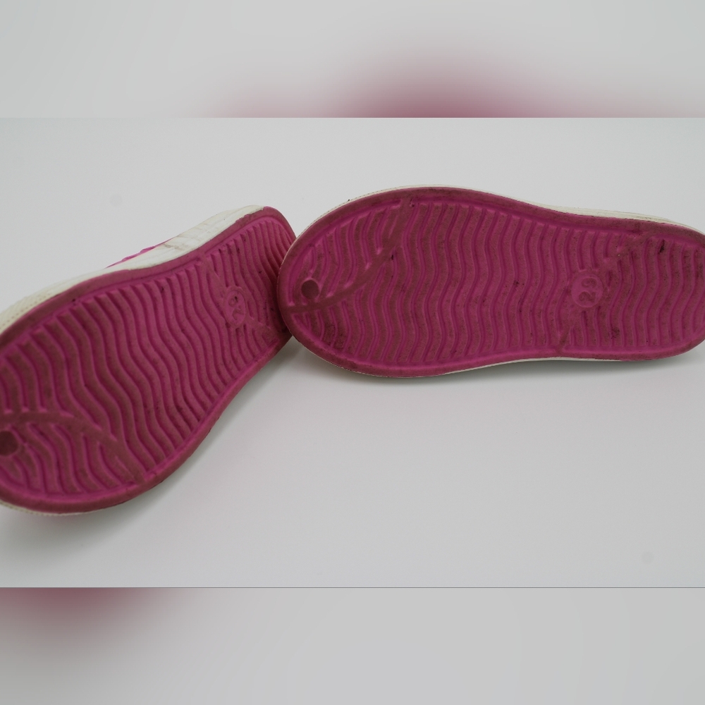 Girls Size 29 (US 11.5) Pink & Cream Low Top Shoes - Picture 7 of 7